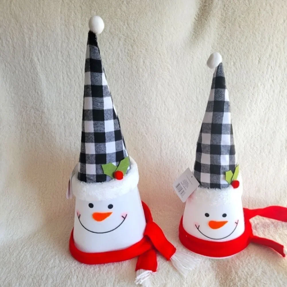 New Christmas gnomes / snowmen decor or a tree topper 19 in long